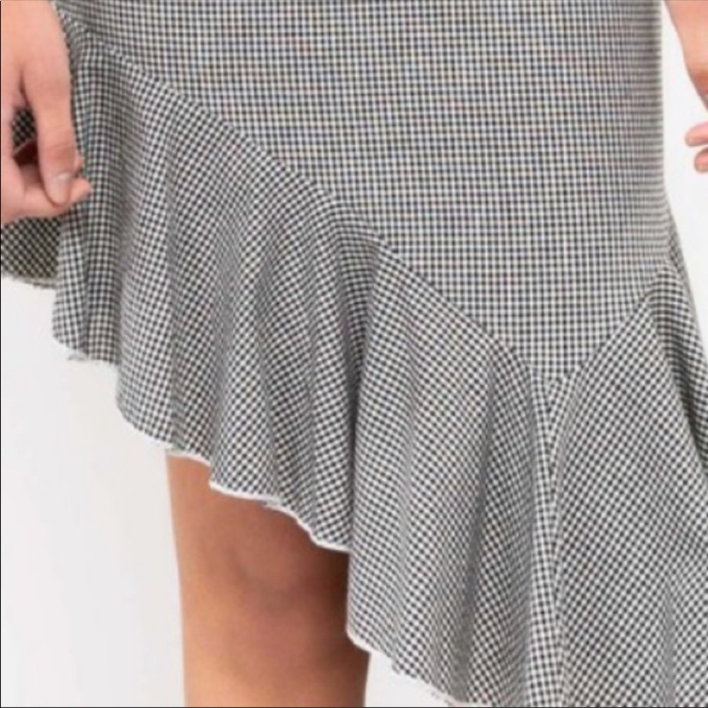 POL Asymmetrical skirt B&W Gingham - Picture 6 of 9